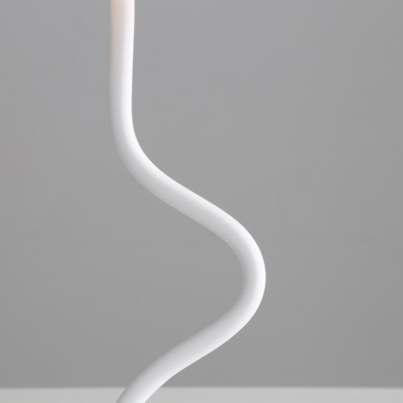 Corrugated Gold Lamp Cap Elegant Curved Stem Mushroom Desk Lamp - Adjustable LED Table Light