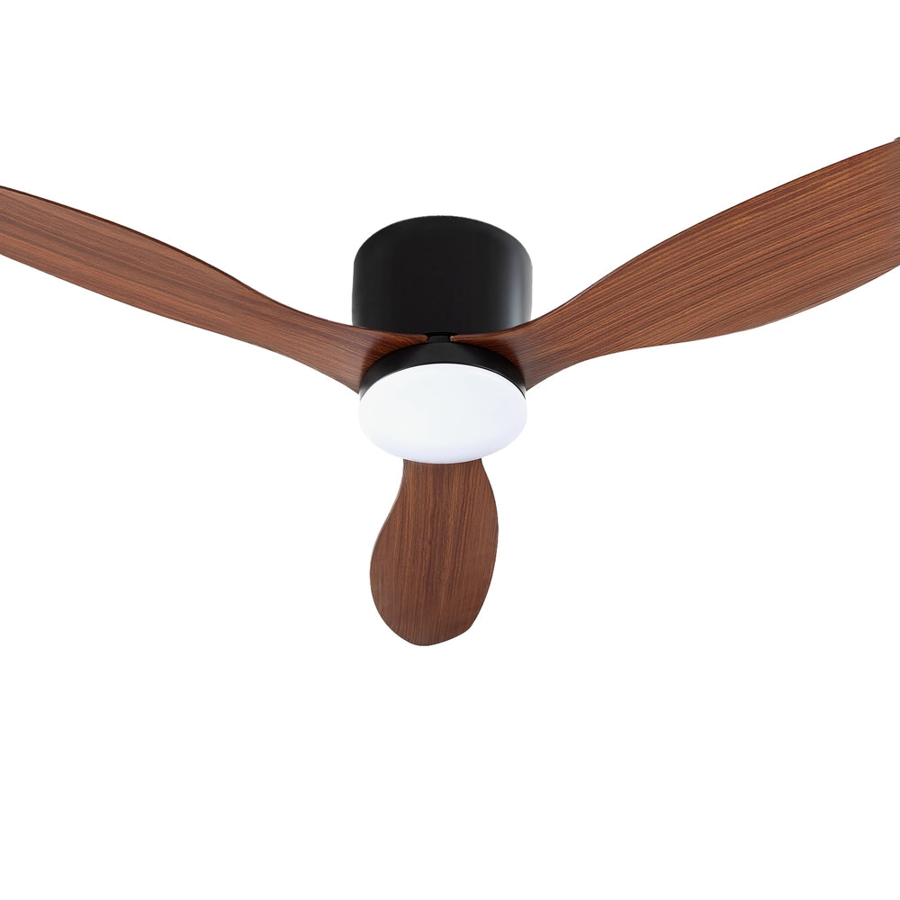 Devanti 52'' Ceiling Fan DC Motor w/Light w/Remote - Dark Wood