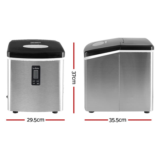 Devanti 15kg Ice Maker Machine Silver