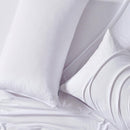 Cotton Quilt Cover Set - White - Queen