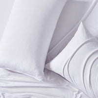 Cotton Quilt Cover Set - White - Queen