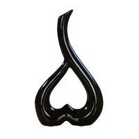 Creative Heart-shaped Ceramic Flower Vase for Home Office or Wedding Decor - Yellow