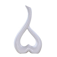 Creative Heart-shaped Ceramic Flower Vase for Home Office or Wedding Decor - Yellow