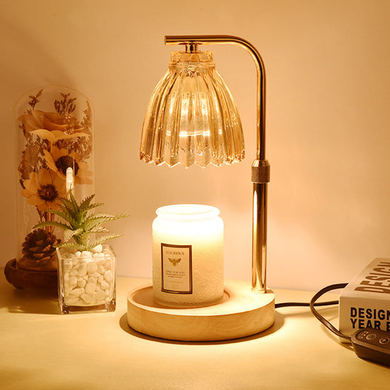 Elegant Gold Candle Warmer Lamp with Timer and Dimming - Scented Candle Melter for Home Decor