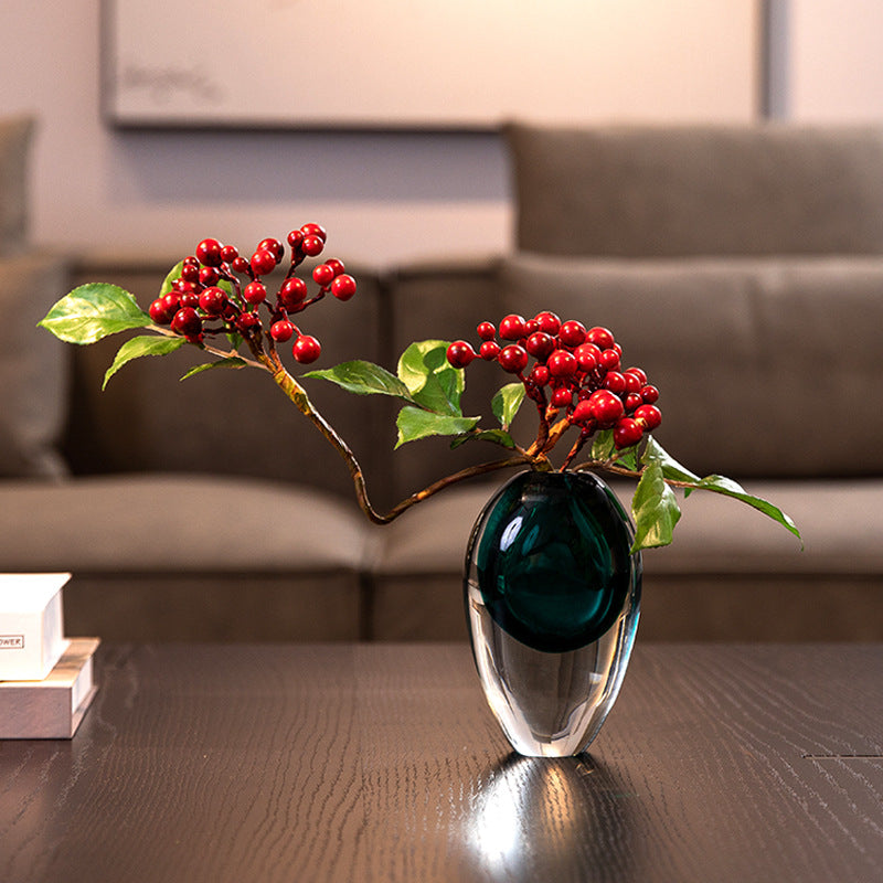 Artistic Teardrop Glass Vase - Handcrafted Glazed Finish for Hydroponics & Floral Decor(amber)