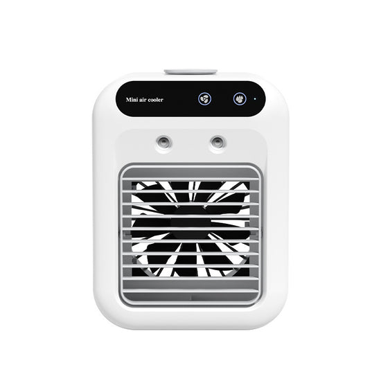 Portable 500ml Large-Capacity Air Cooler Fan - 9-Blade Strong Wind & Wide-Angle Oscillation, Easy Top-Fill Desktop Evaporative Humidifier
