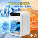 Portable 500ml Large-Capacity Air Cooler Fan - 9-Blade Strong Wind & Wide-Angle Oscillation, Easy Top-Fill Desktop Evaporative Humidifier