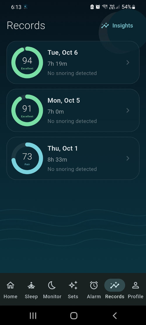Oceans Sleep app screenshot